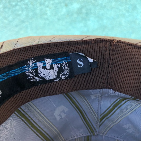 Goorin Bros Light Mint Green with Brown/Grey Striping Cotton Fedora S - Picture 8 of 9